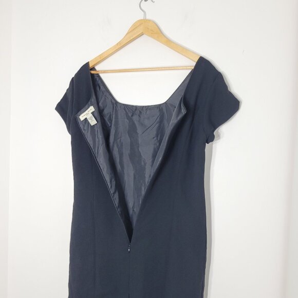 Amanda Smith NEW Black Floral Embroidered Short Sleeve Business Dress Sz 10 NWT - Picture 3 of 10